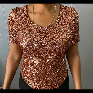 Sequined blouse for ladies